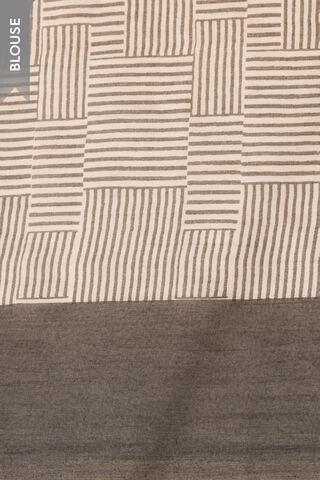 Off White Screen Printed Bengal Mulmul Saree thumbnail image number null