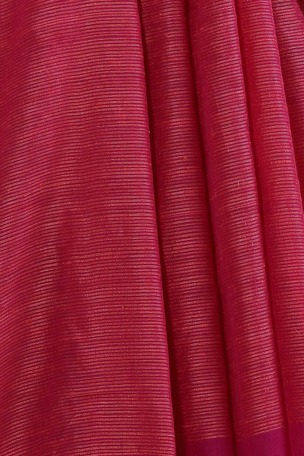 Dark Pink Pure Silk Cotton Bengal Saree image number null