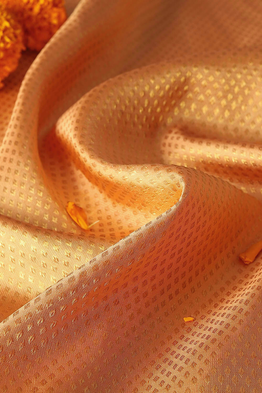 Light Orange Pure Silk Kanjivaram Saree image number null