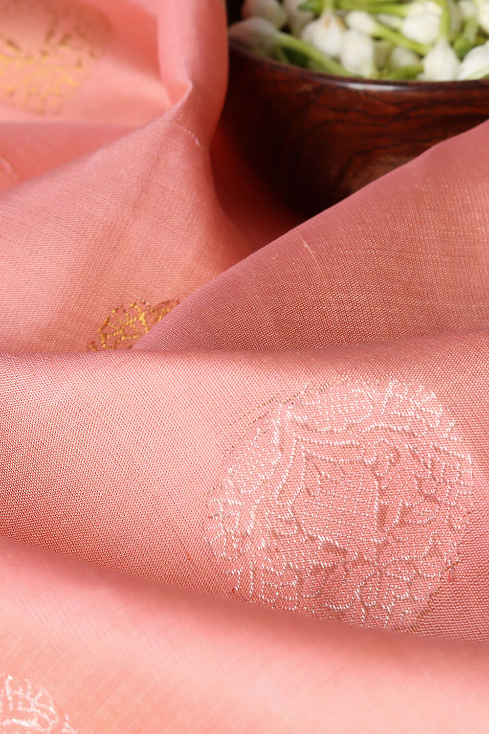 Light Orange Pure Silk Kanjivaram Saree image number null