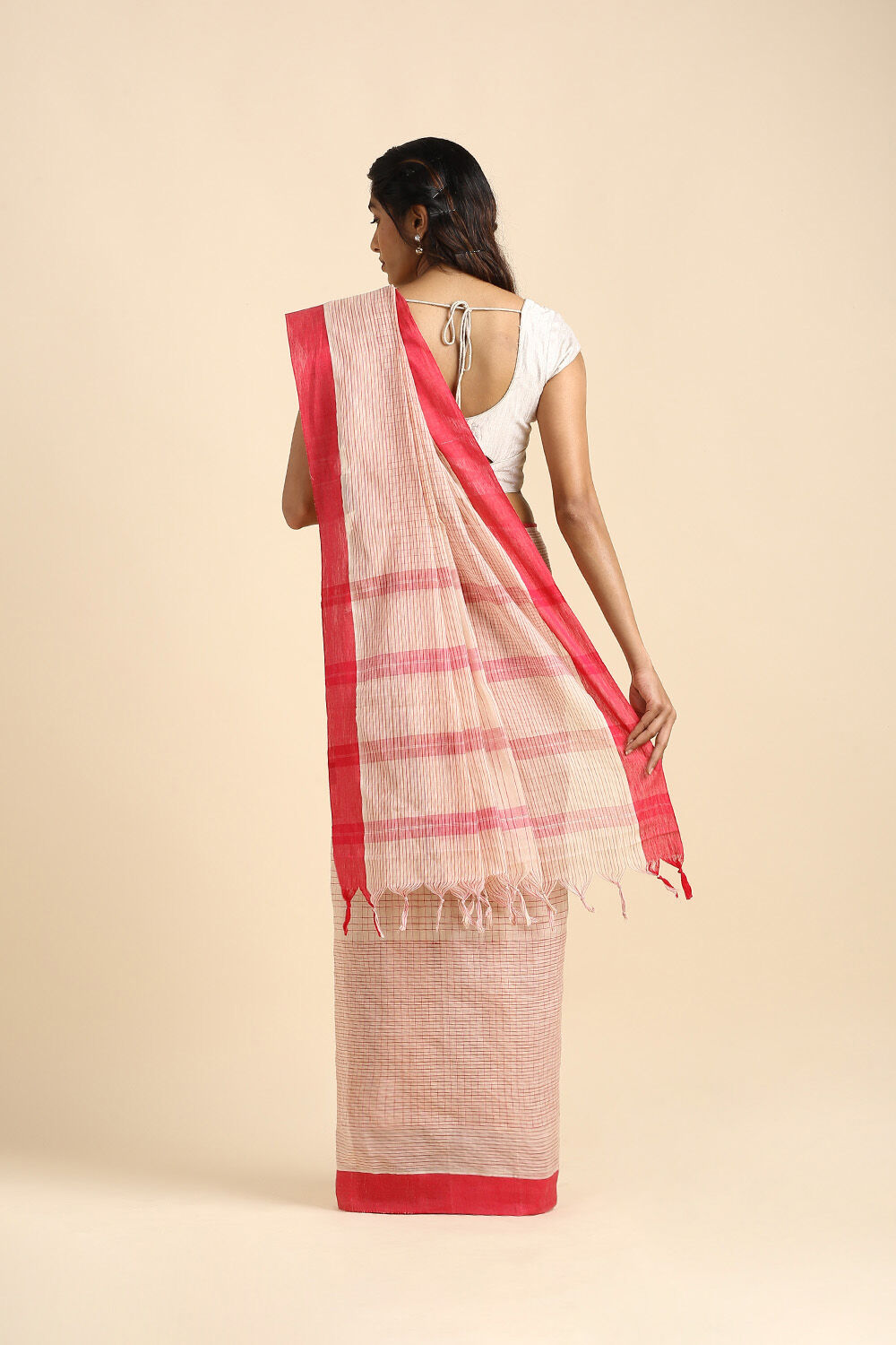 Beige Pure Cotton Naranyanpet Saree image number null