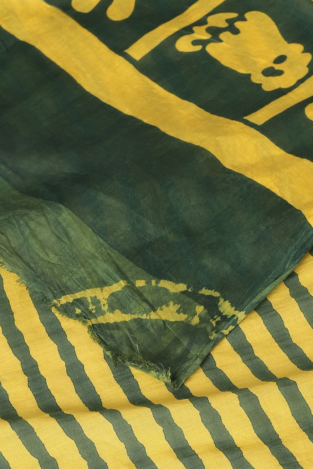 Yellow Pure Cotton Printed Saree image number null