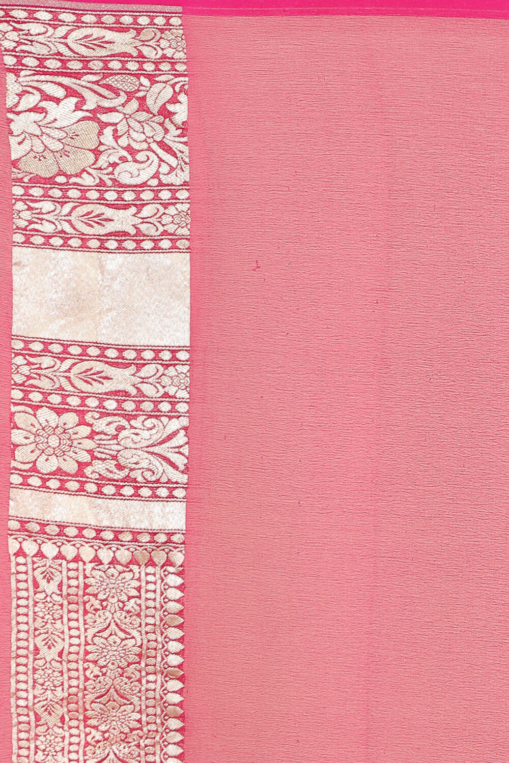 Light Yellow Handwoven Banarasi Pure Georgette Saree image number null