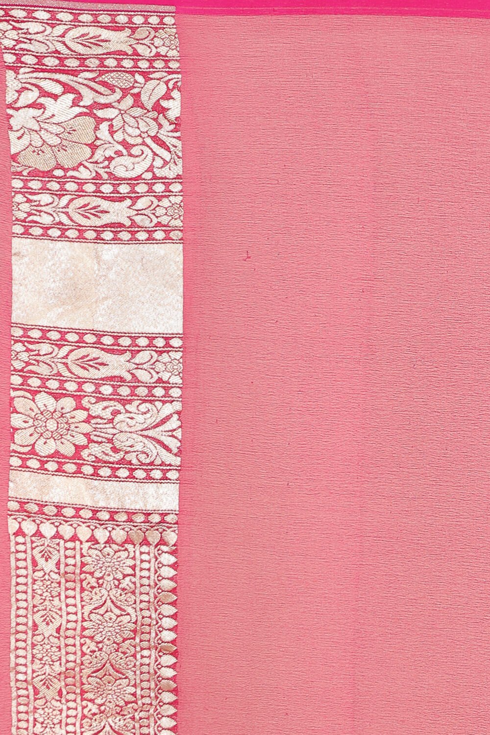Light Yellow Handwoven Banarasi Pure Georgette Saree image number null