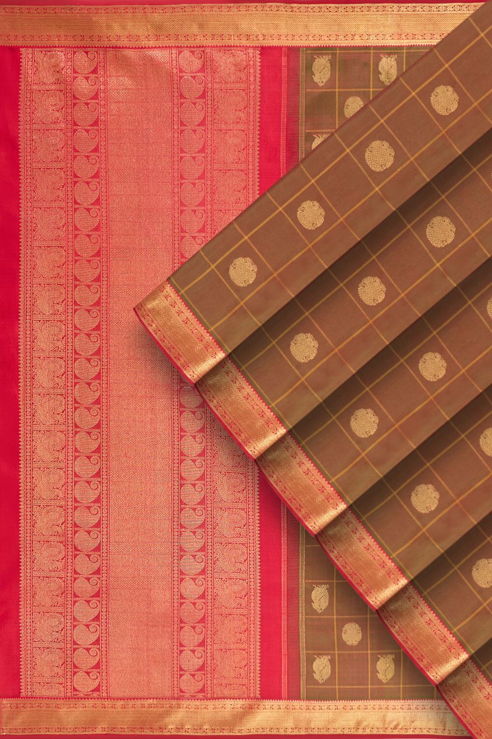 Green Pure Silk Woven Kanjivaram Saree image number null