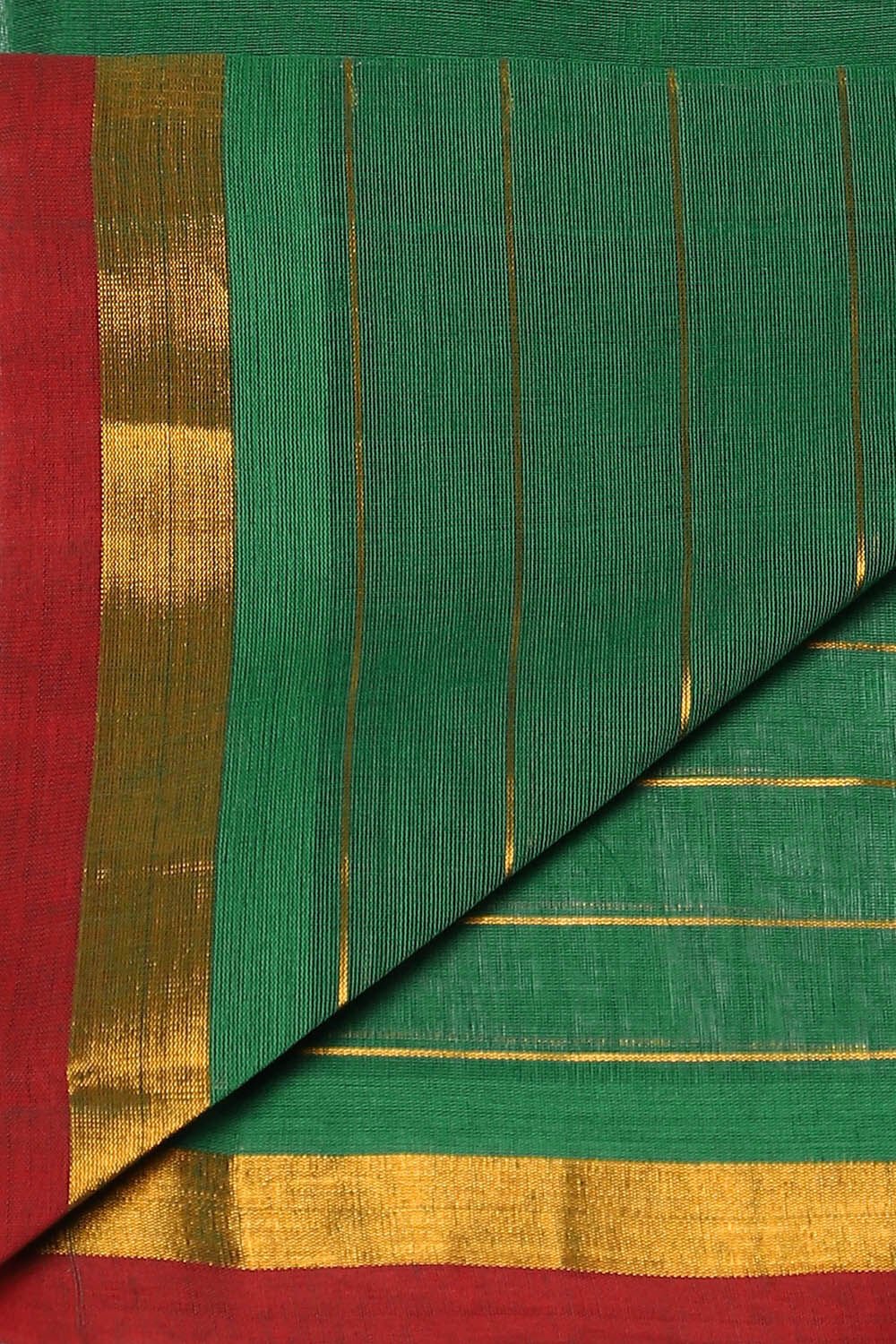 Green Pure Cotton Venkatgiri Saree image number null