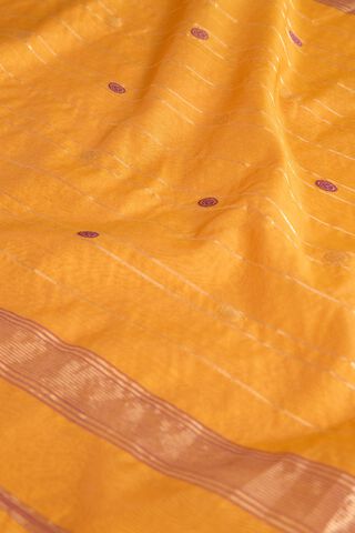 Orange Woven Pure Silk Cotton Chanderi Saree thumbnail image number null