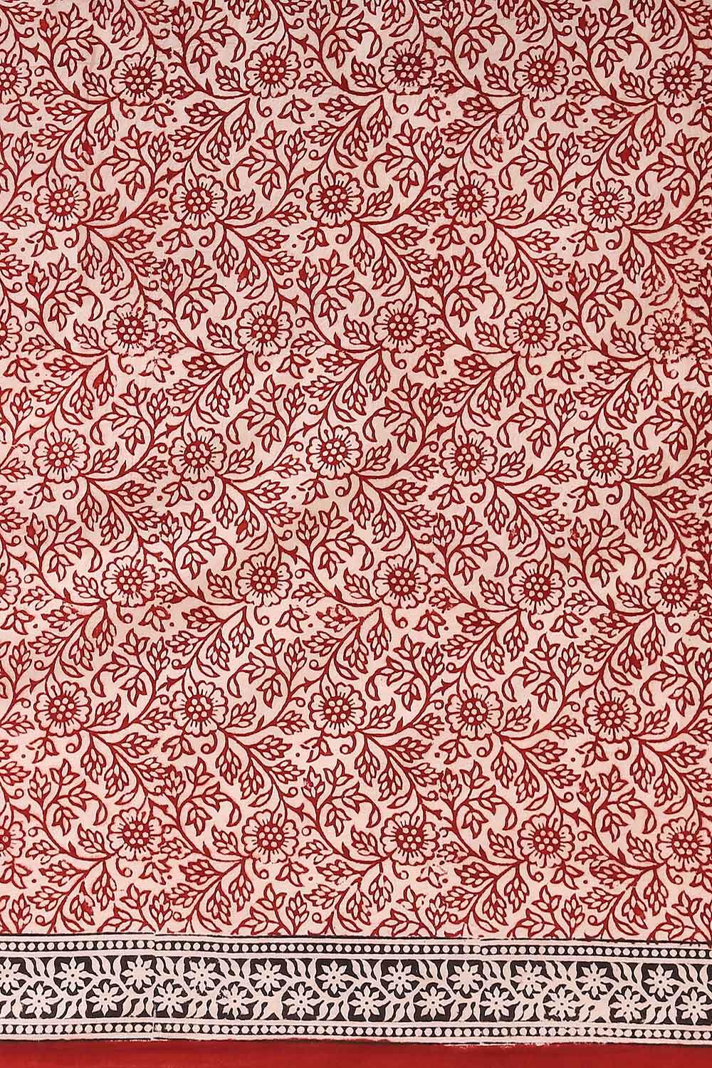 Off Pure White Cotton Bagh Printed image number null