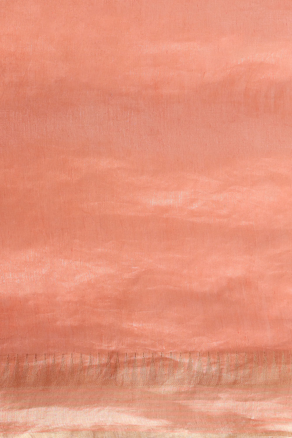 Light Orange Pure Silk Linen Embroidered Saree image number null