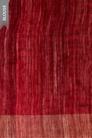 Dark Red Woven Pure Silk Vanya Bengal Saree thumbnail image number null