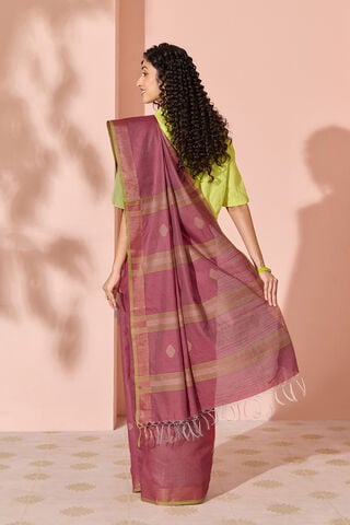 Red Woven Silk Viscose Bhagalpur Saree thumbnail image number null