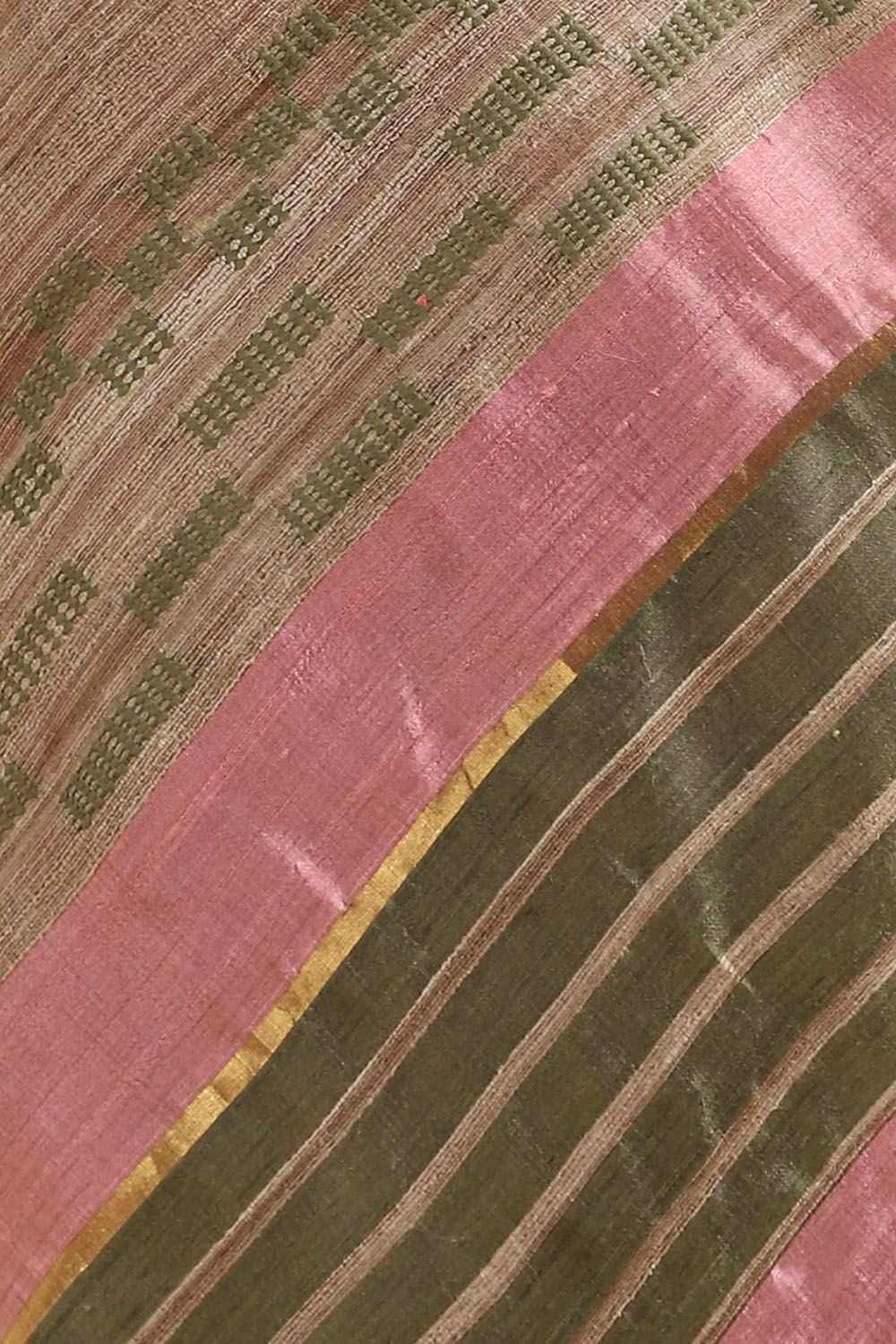 Pink Pure Tussar Silk Bhagalpuri Saree image number null