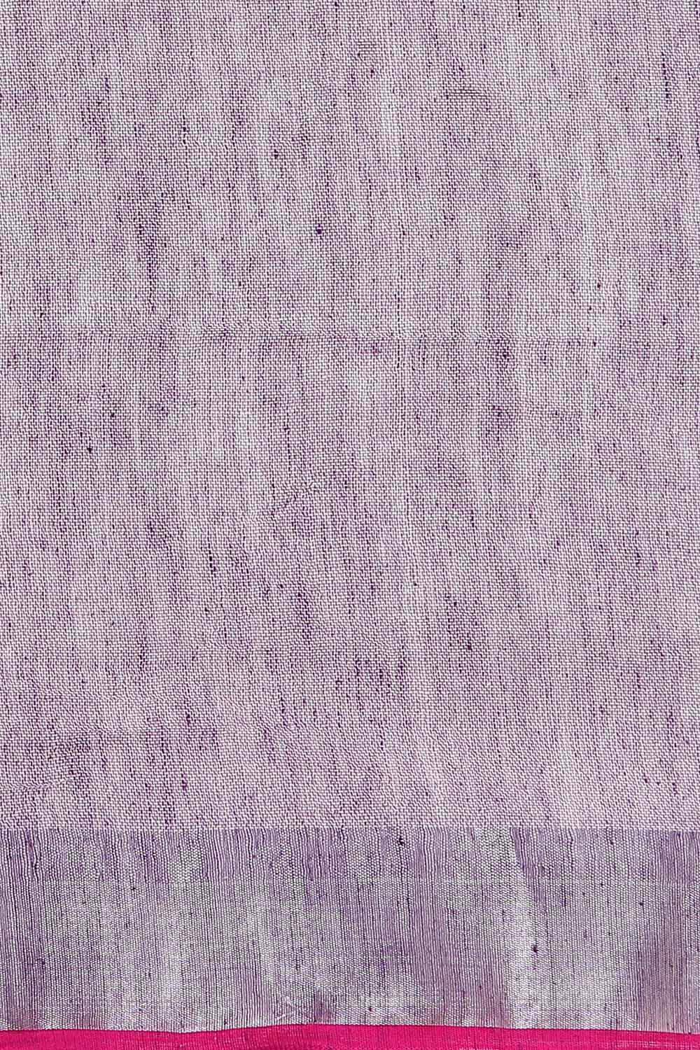 Light Pure Violet Cotton Bengal Saree image number null