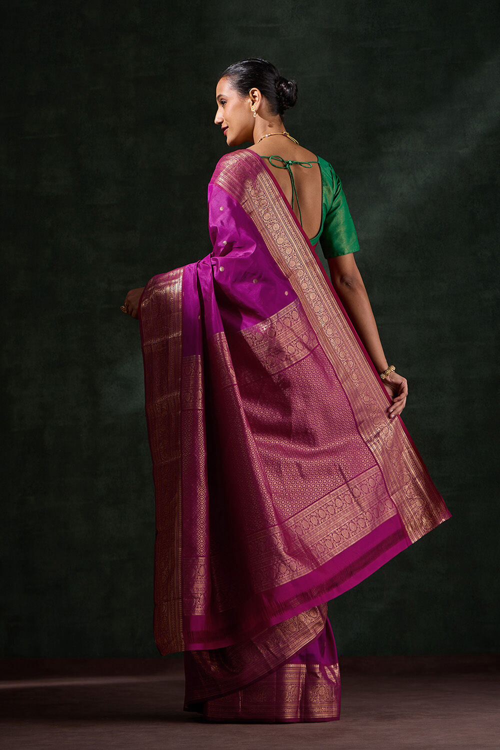 Pink Woven Silk Viscose Saree image number null