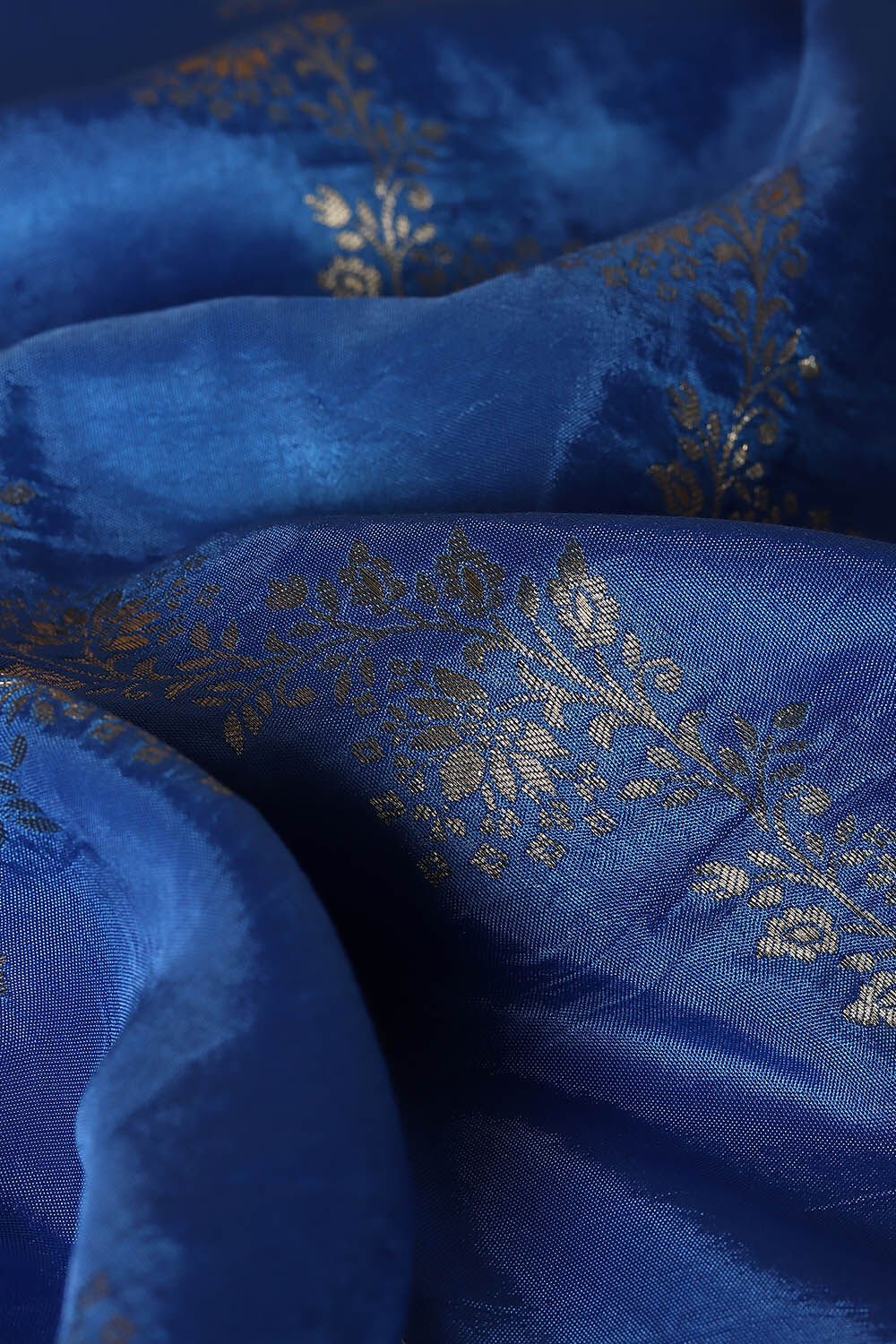 Blue Luxe Woven Saree image number null