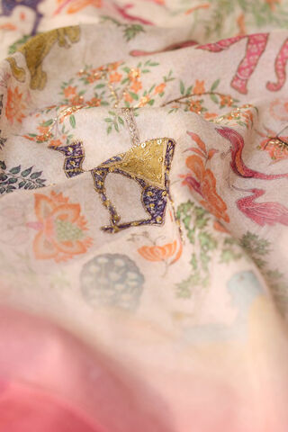 Beige Embroidered Pure Silk Cotton Saree thumbnail image number null