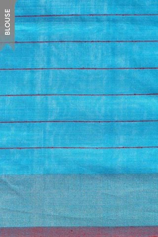 Light Blue Woven Silk Viscose Bhagalpur Saree thumbnail image number null