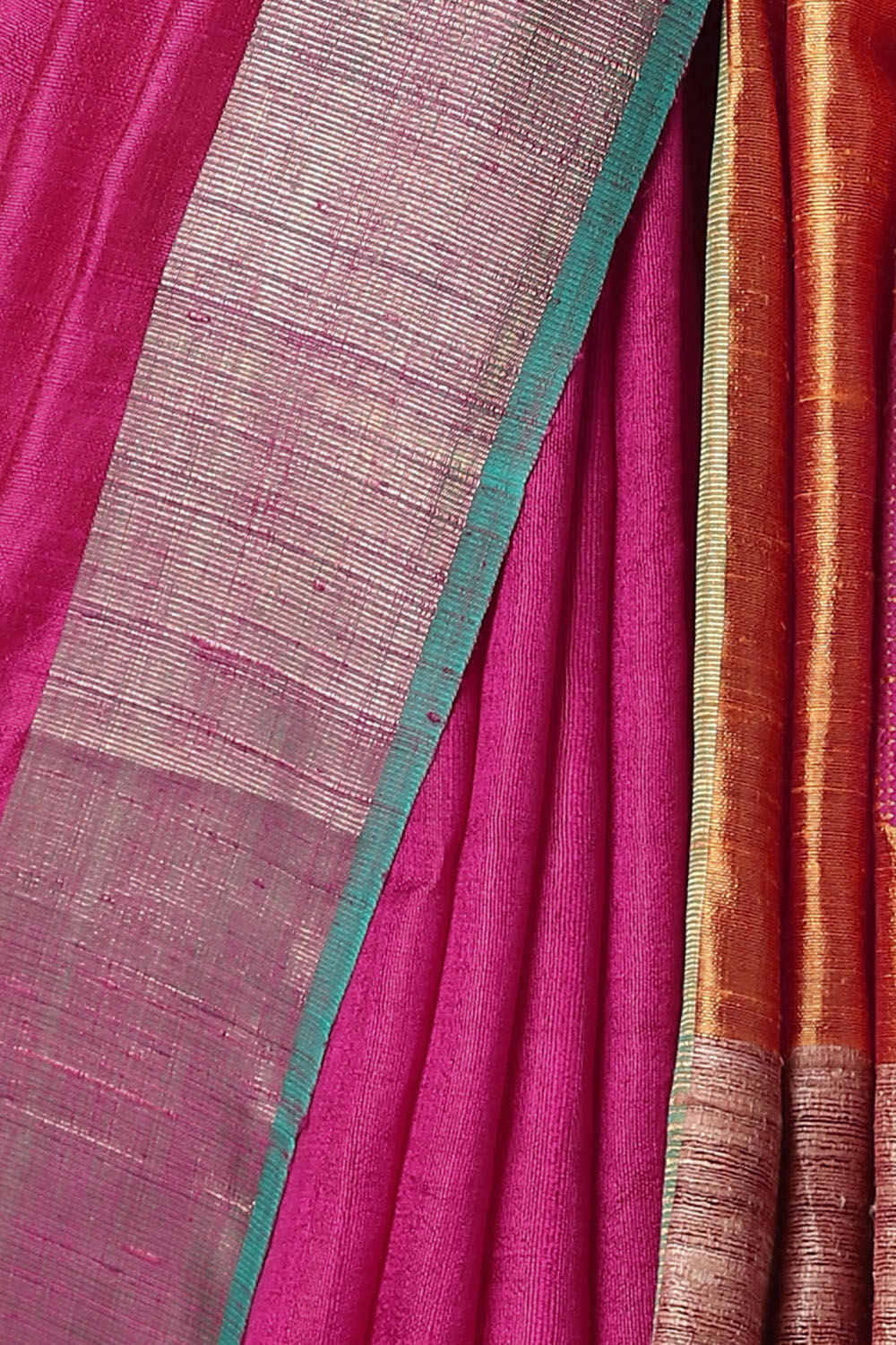 Pink Pure Tussar Silk Bhagalpuri Saree image number null