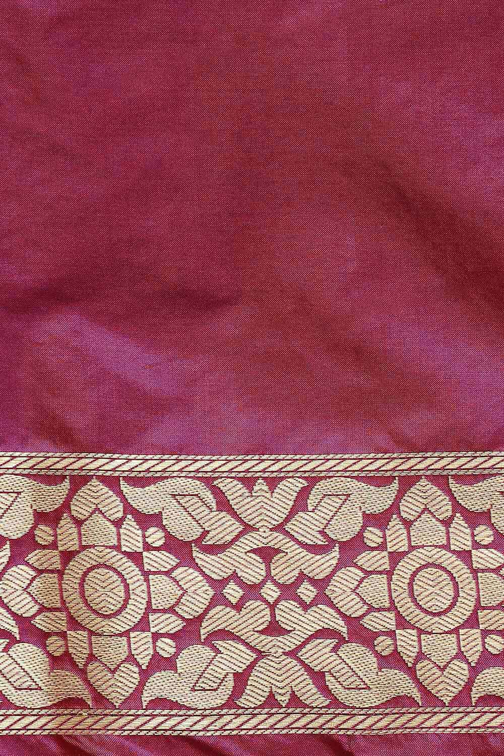 Purple Pure Silk Banarasi Brocade Saree image number null