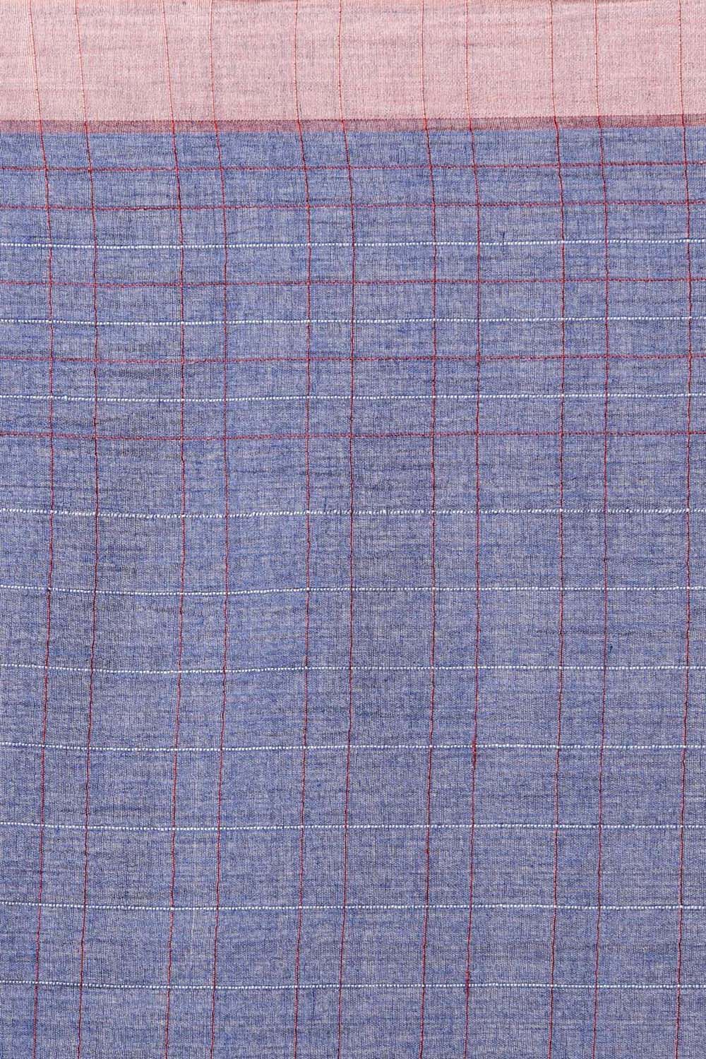 Blue Cotton Pure Khadi Jamdani Saree image number null