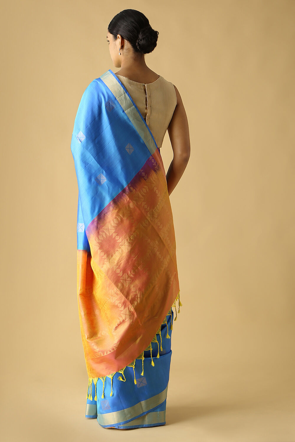 Blue Pure Silk South Saree image number null