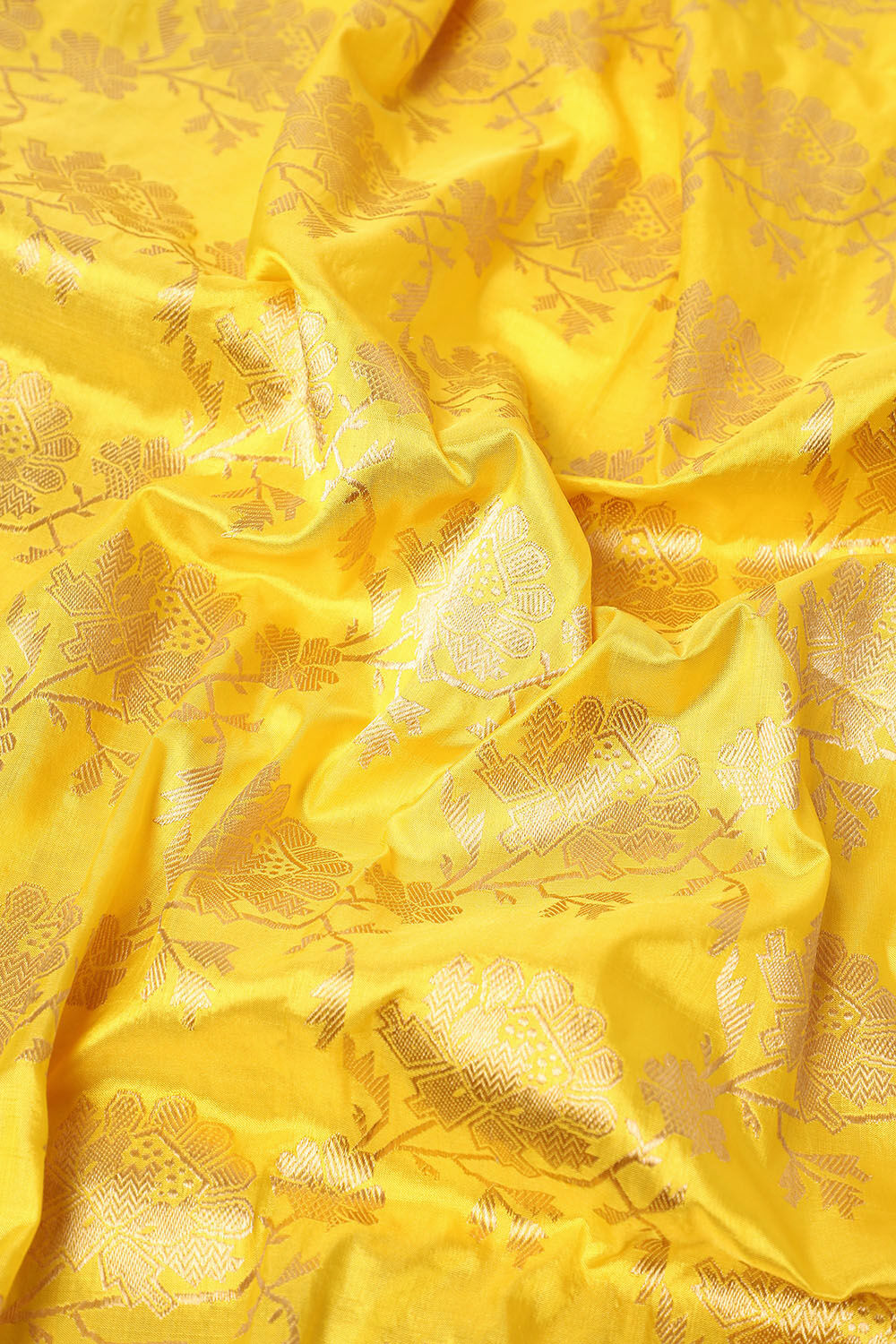 Light Yellow Pure Silk Banarasi Saree image number null