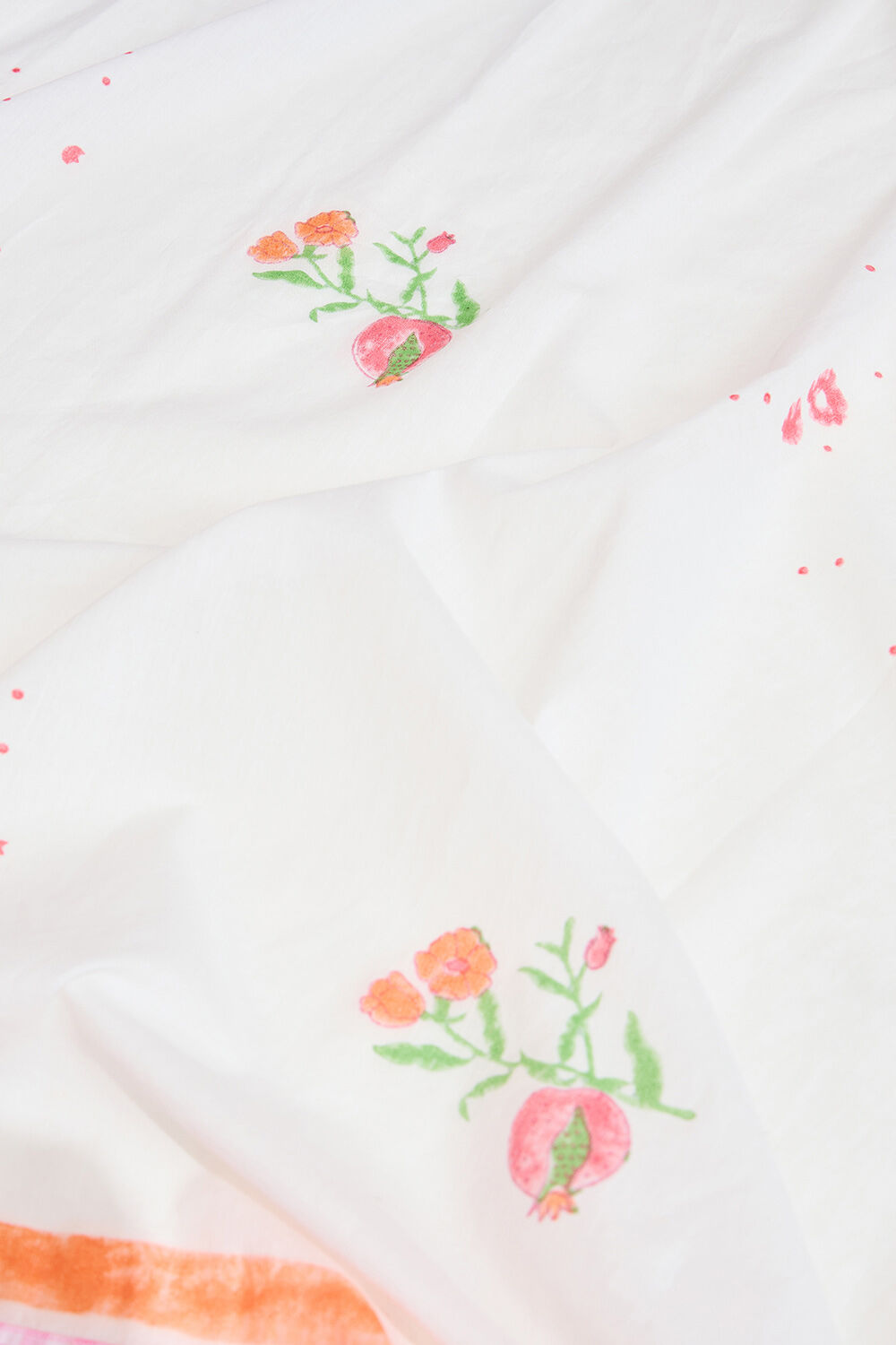 Off White Rajasthan Pure Cotton Printed Sanganeri Saree image number null