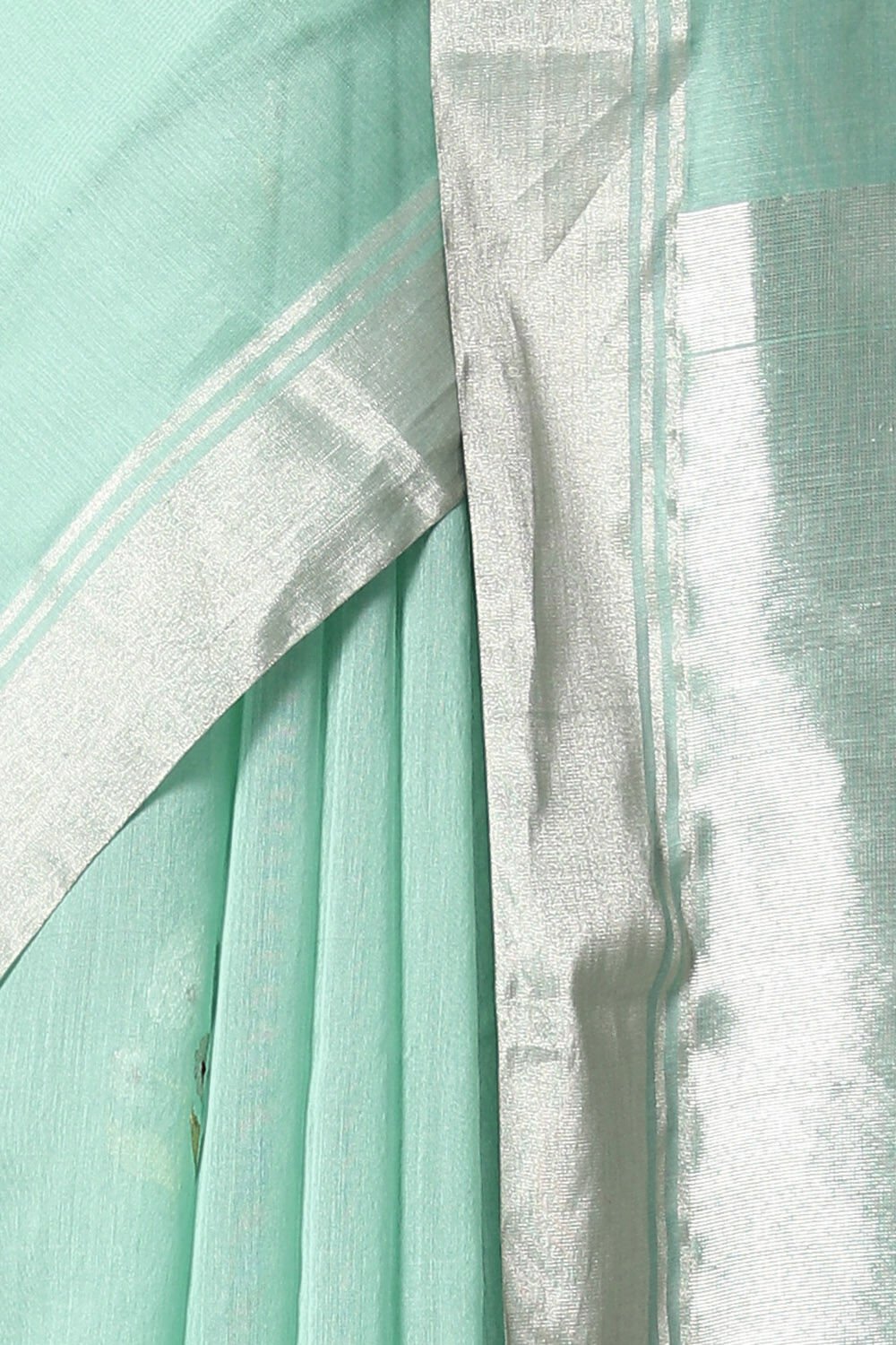 Light Blue Pure Silk Cotton Chanderi Saree image number null