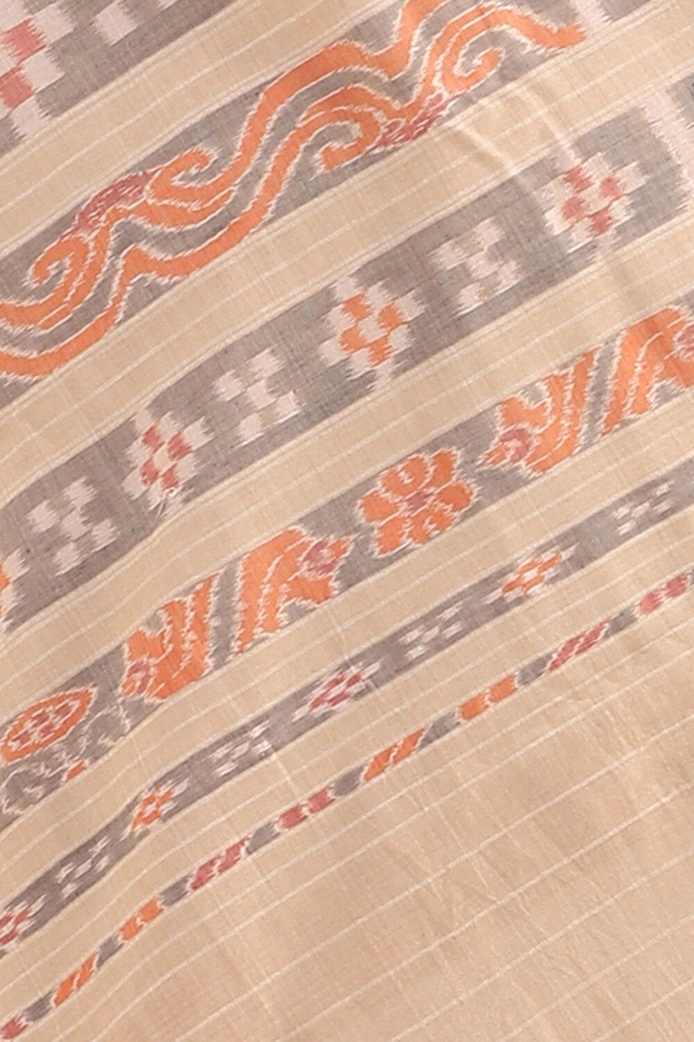Beige Pure Cotton Odissa Ikat Saree image number null