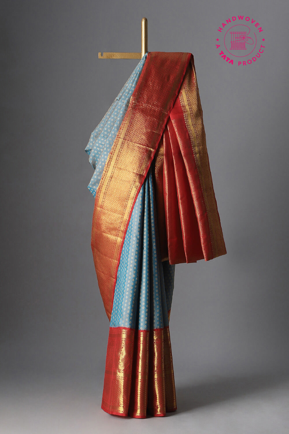 Blue Pure Zari Pure Silk Kanjivaram Saree image number null