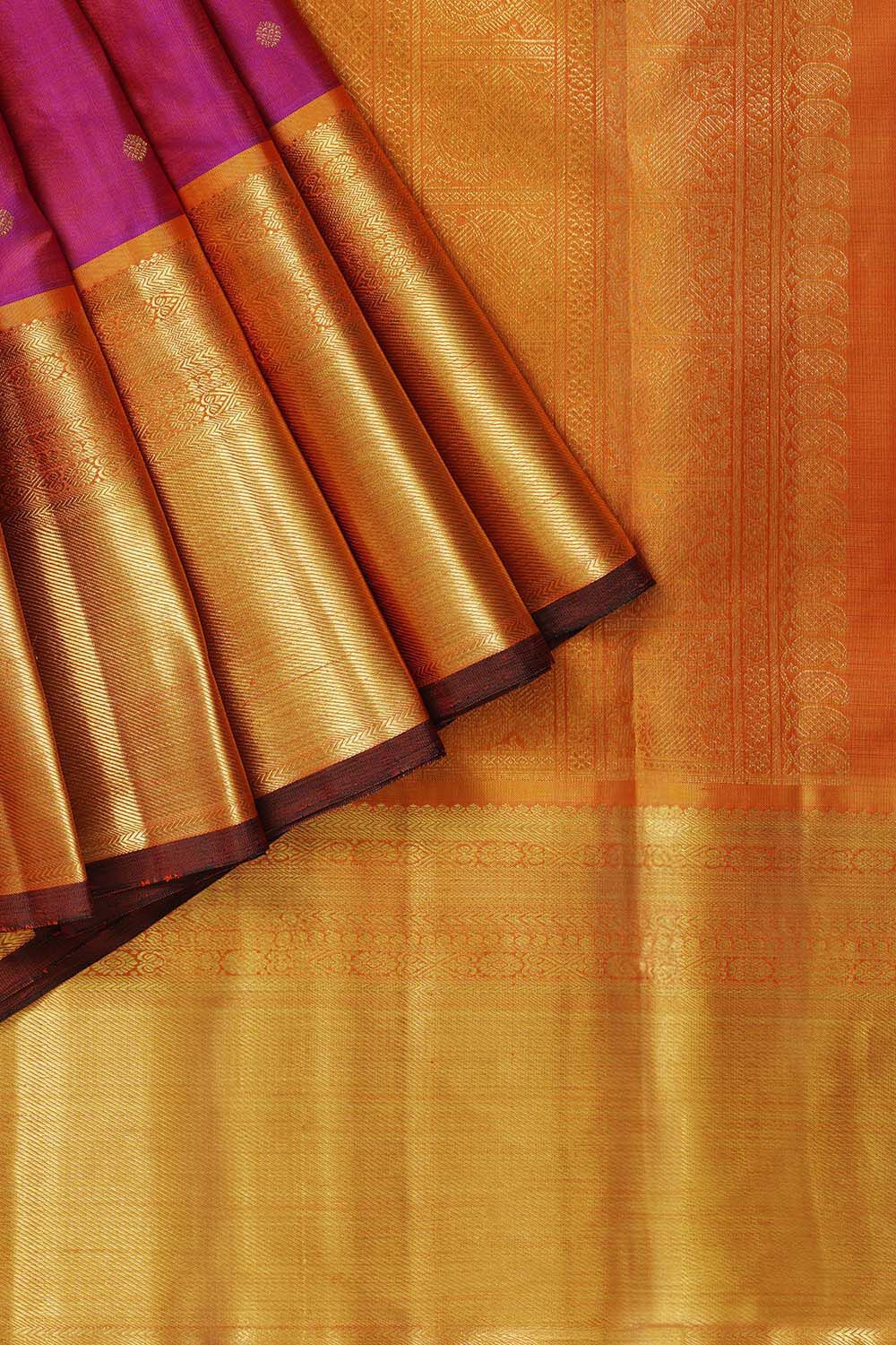Purple Pure Silk Woven Kanjivaram Saree image number null