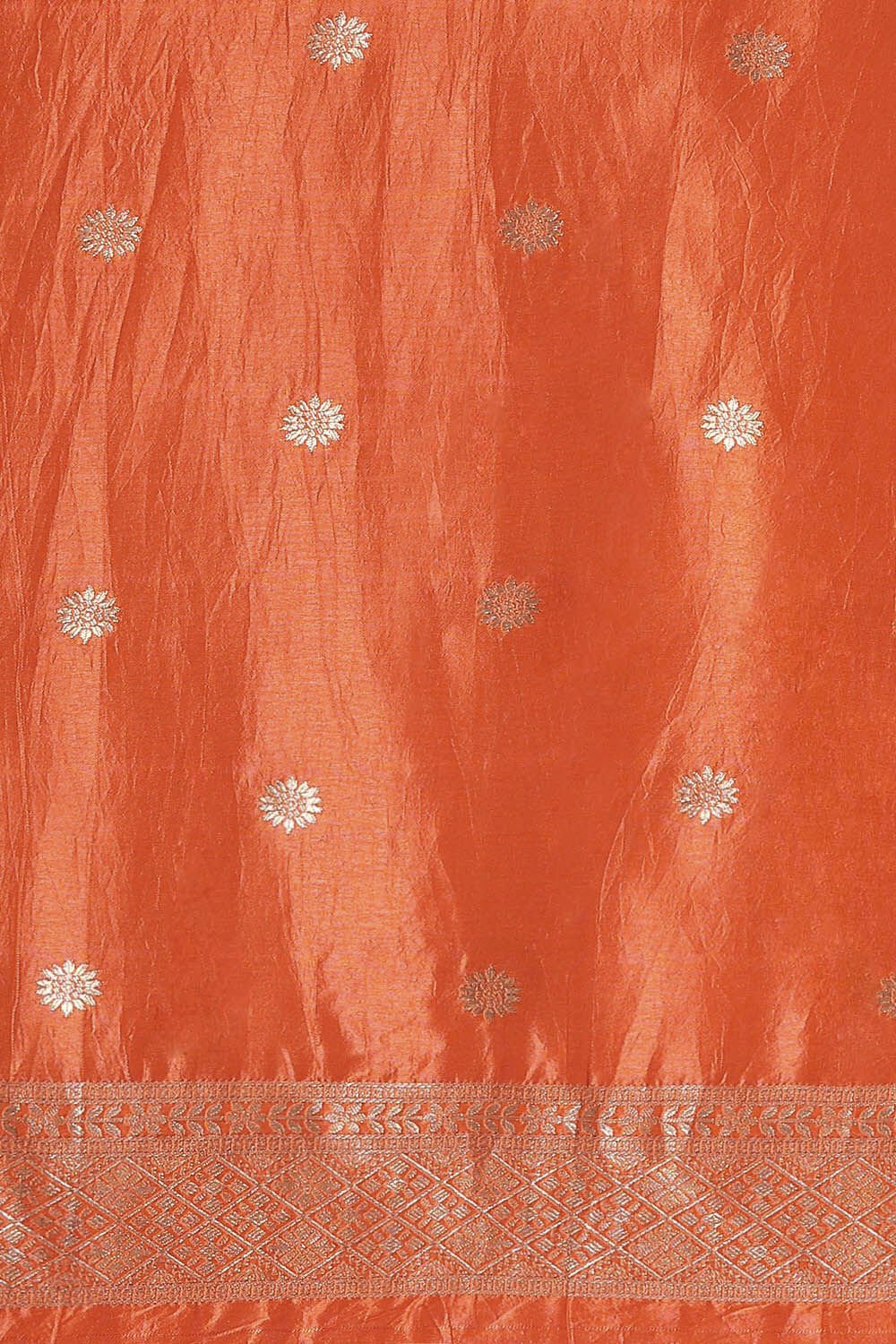 Sunrise Orange Pure Luxe Vegan Saree image number null