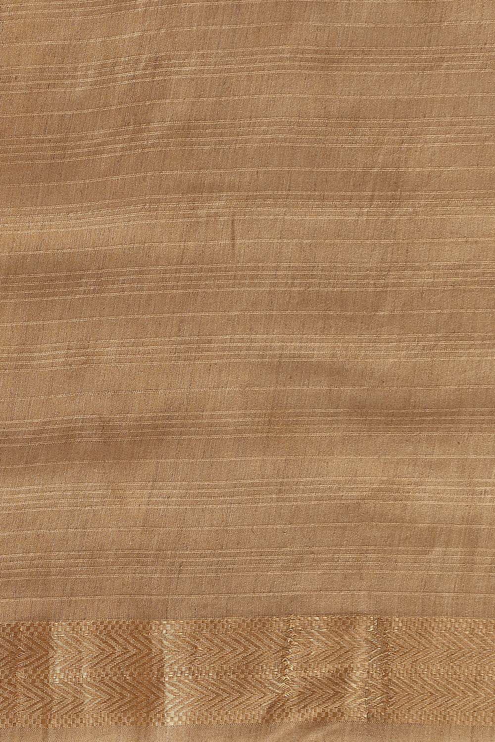Brown Pure Silk Woven Saree image number null