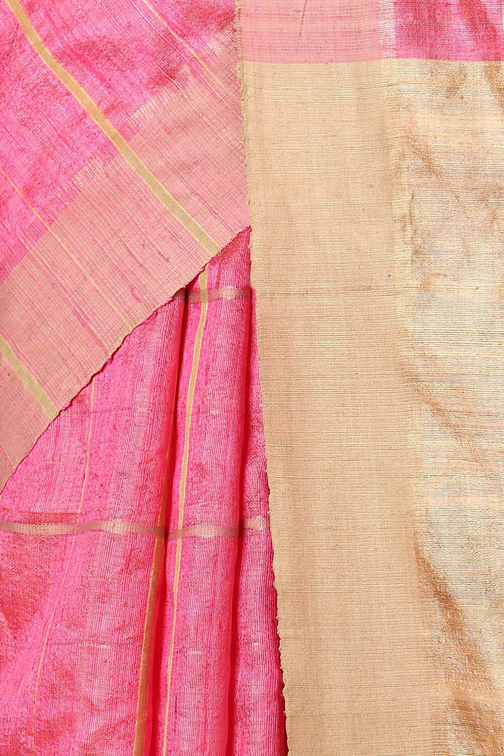 Pink Pure Tussar Silk Bhagalpuri Saree image number null