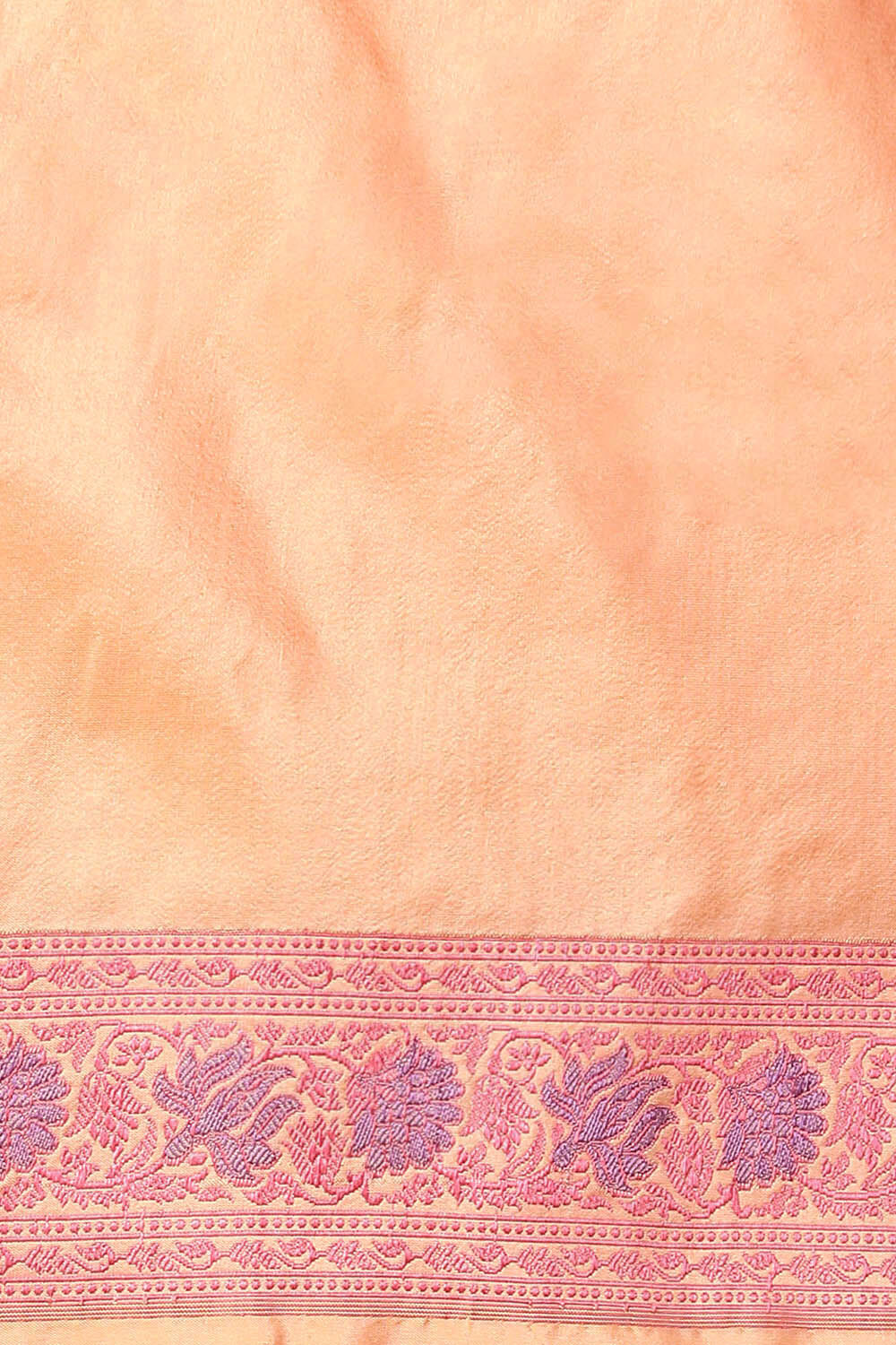 Light Orange Pure Silk Banarasi Saree image number null