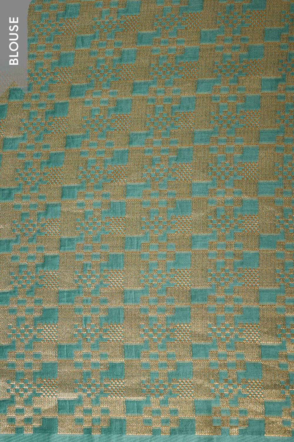 Green Woven Viscose Tissue Saree image number null