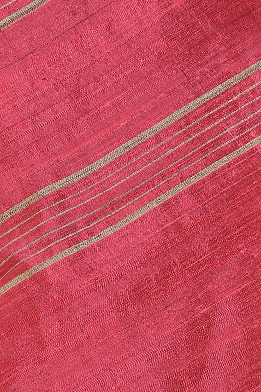 Dark Pink Pure Silk Woven Saree image number null