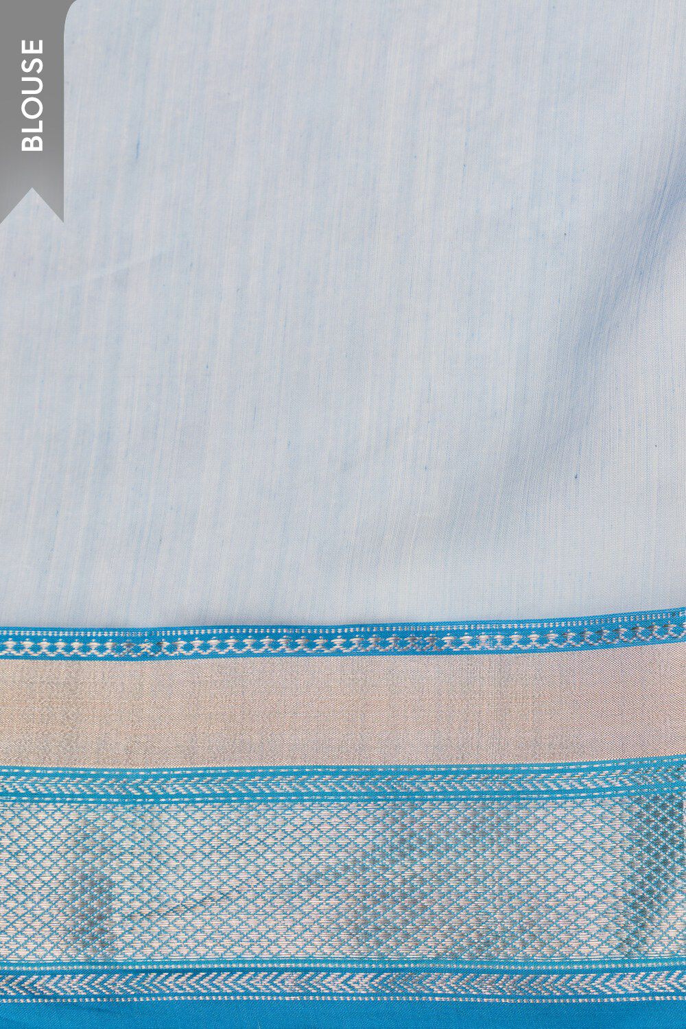 Light Blue Silk Cotton Chanderi Woven Saree image number null
