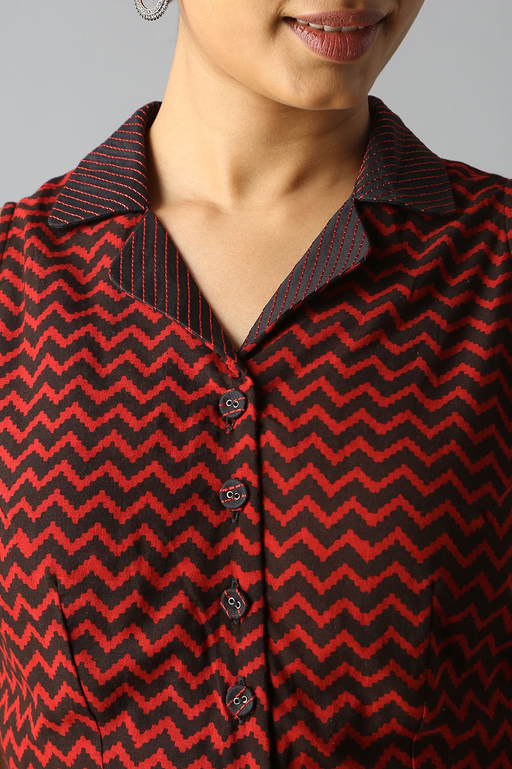 Red Printed Blouse image number null