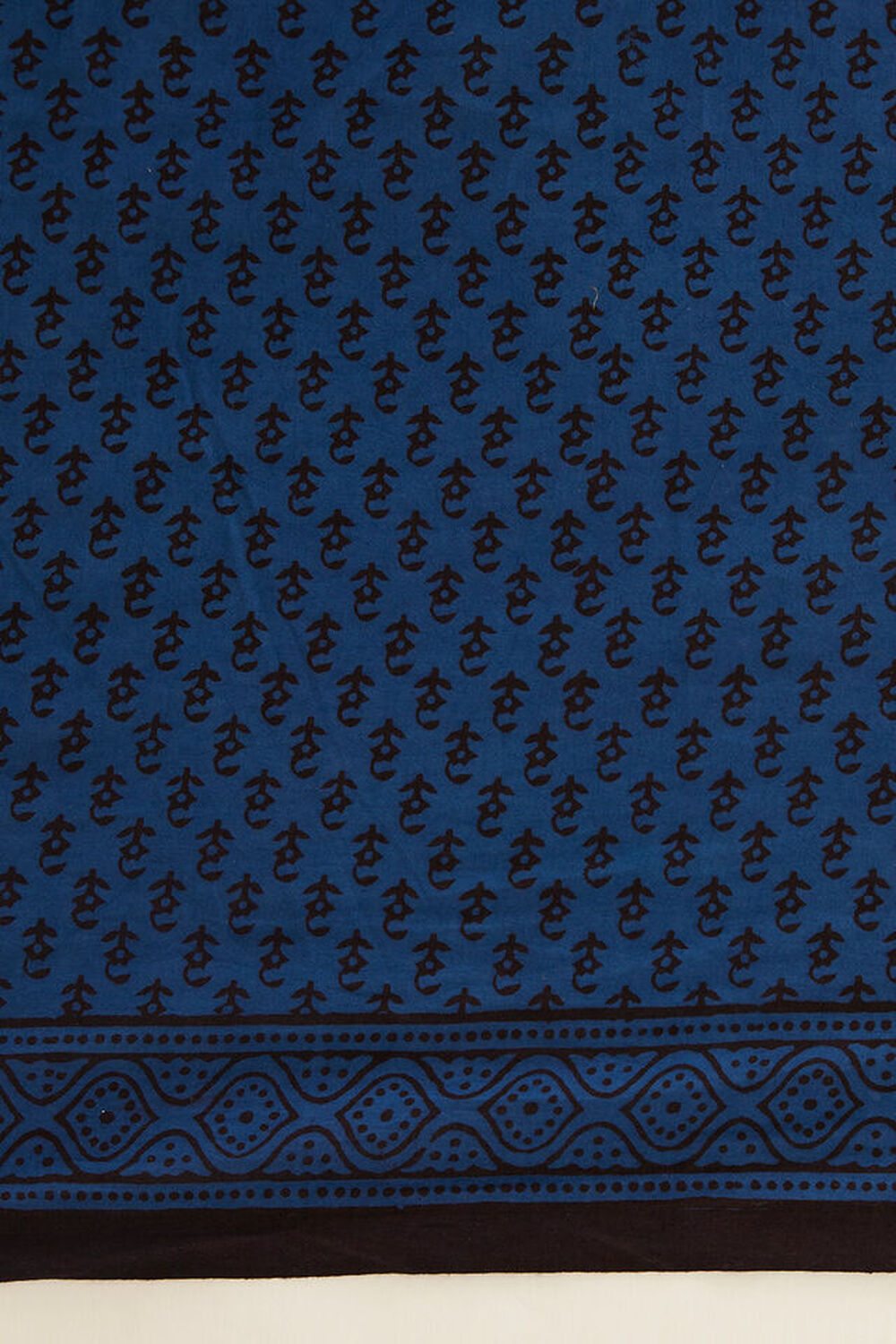 Blue Pure Cotton Bagh Printed Saree image number null