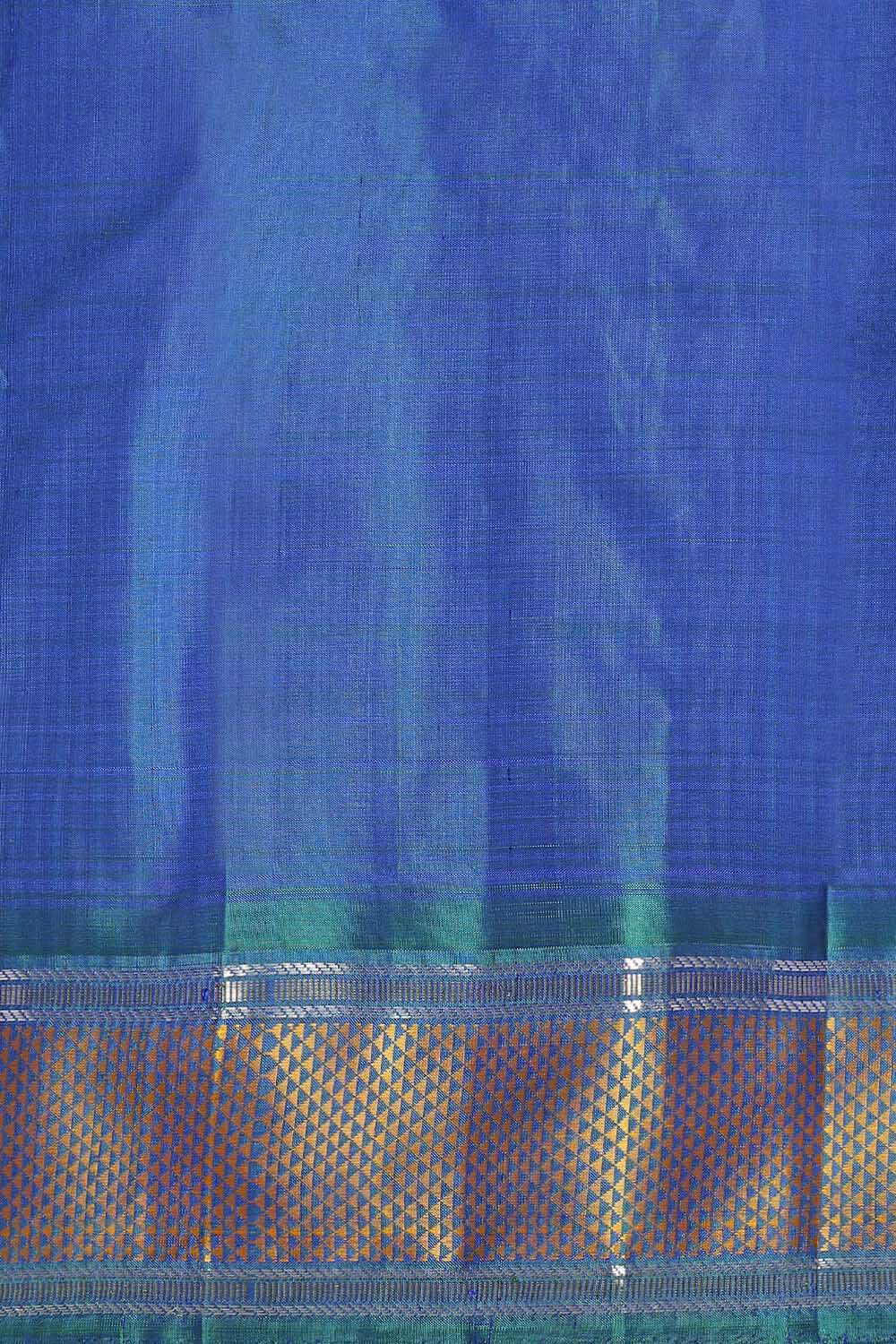 Blue Pure Silk Kanjivaram Saree image number null
