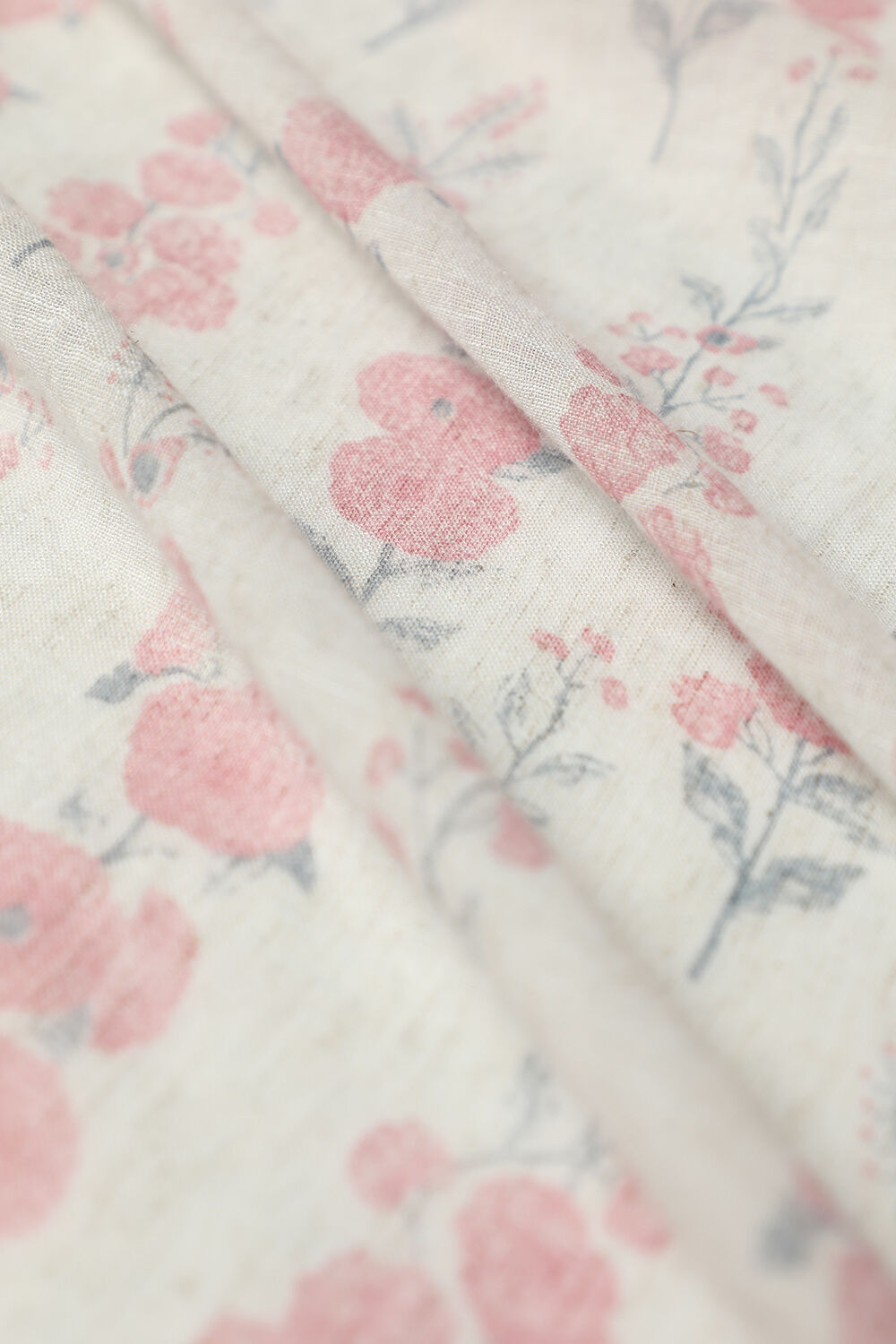 White Contemporary Pure Linen Screen Printed Saree image number null