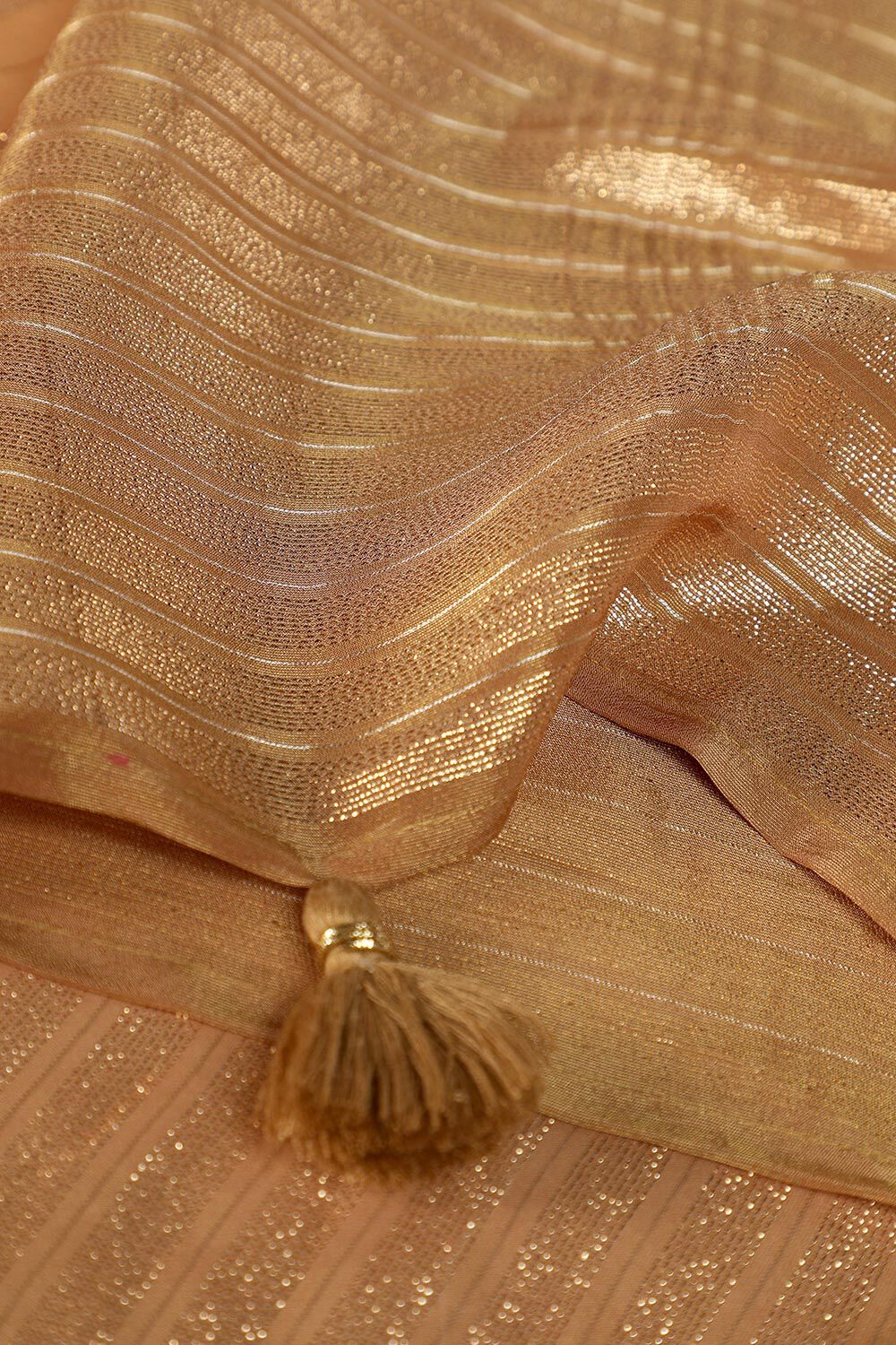 Brown Contemporary Viscose Tissue Woven Saree image number null