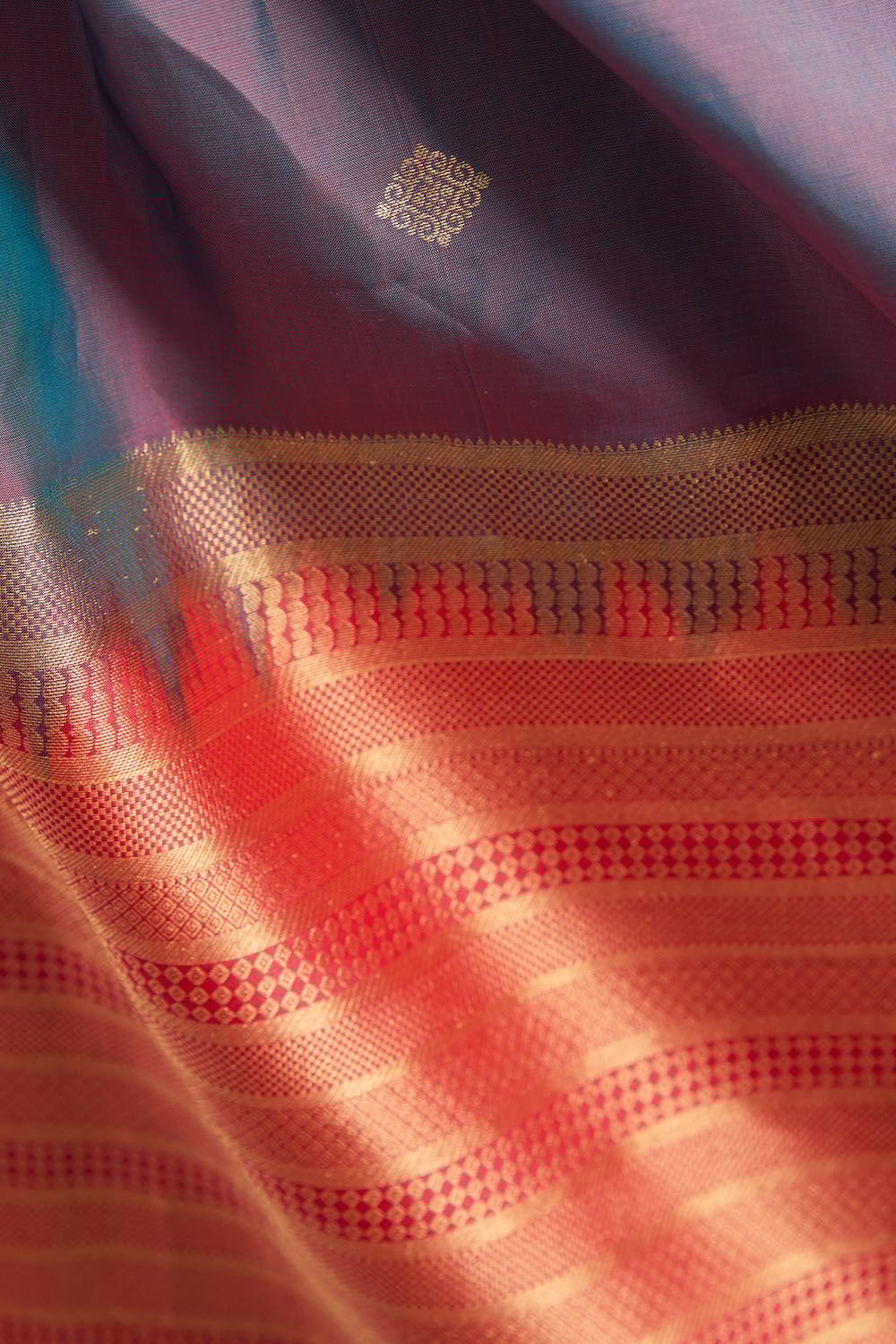 Blue Woven Silk Viscose Saree image number null