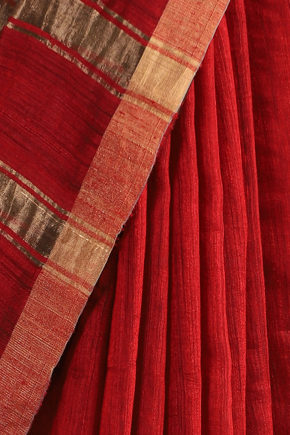 Dark Red Handwoven Bengal Pure Pure Silk Vanya Saree image number null