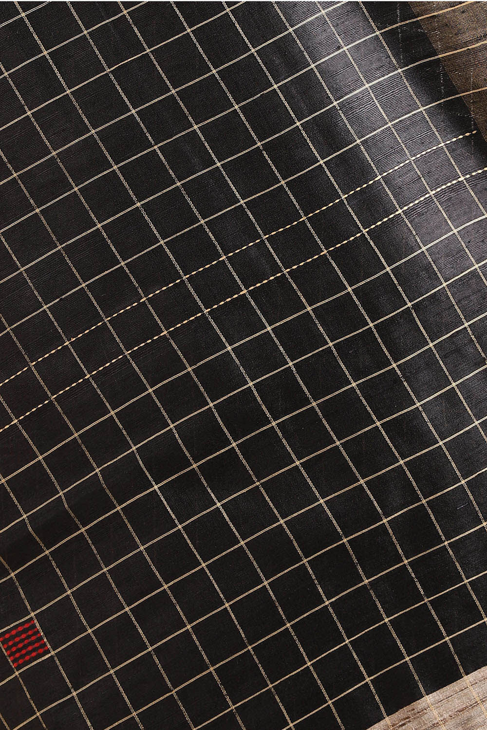 Black Pure Tussar Silk Bhagalpuri Saree image number null