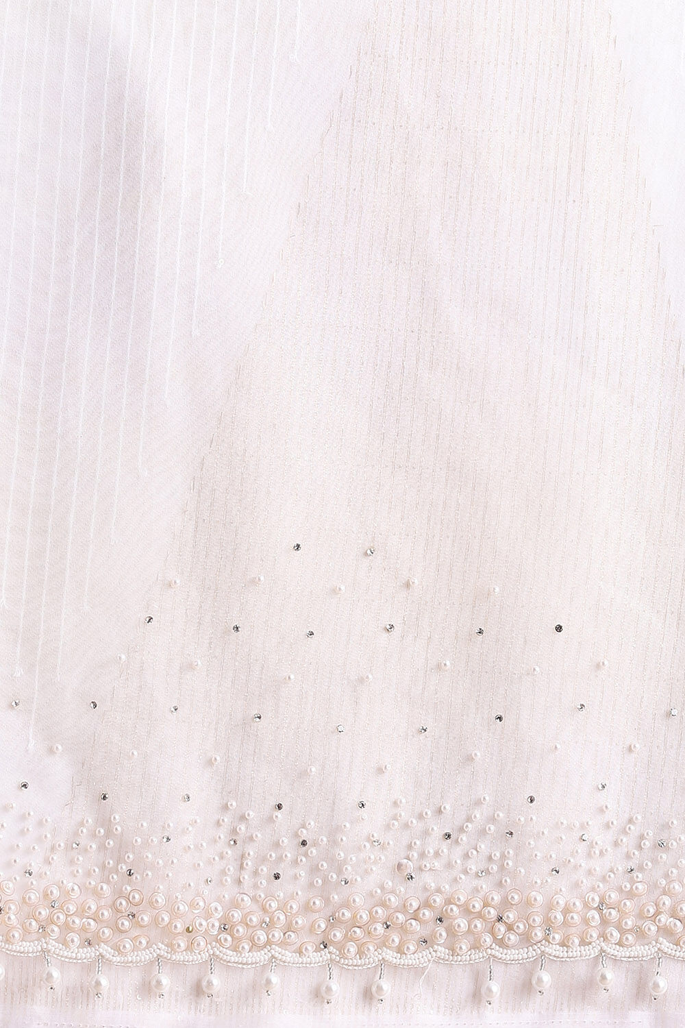 White Pure Embroidered Saree image number null