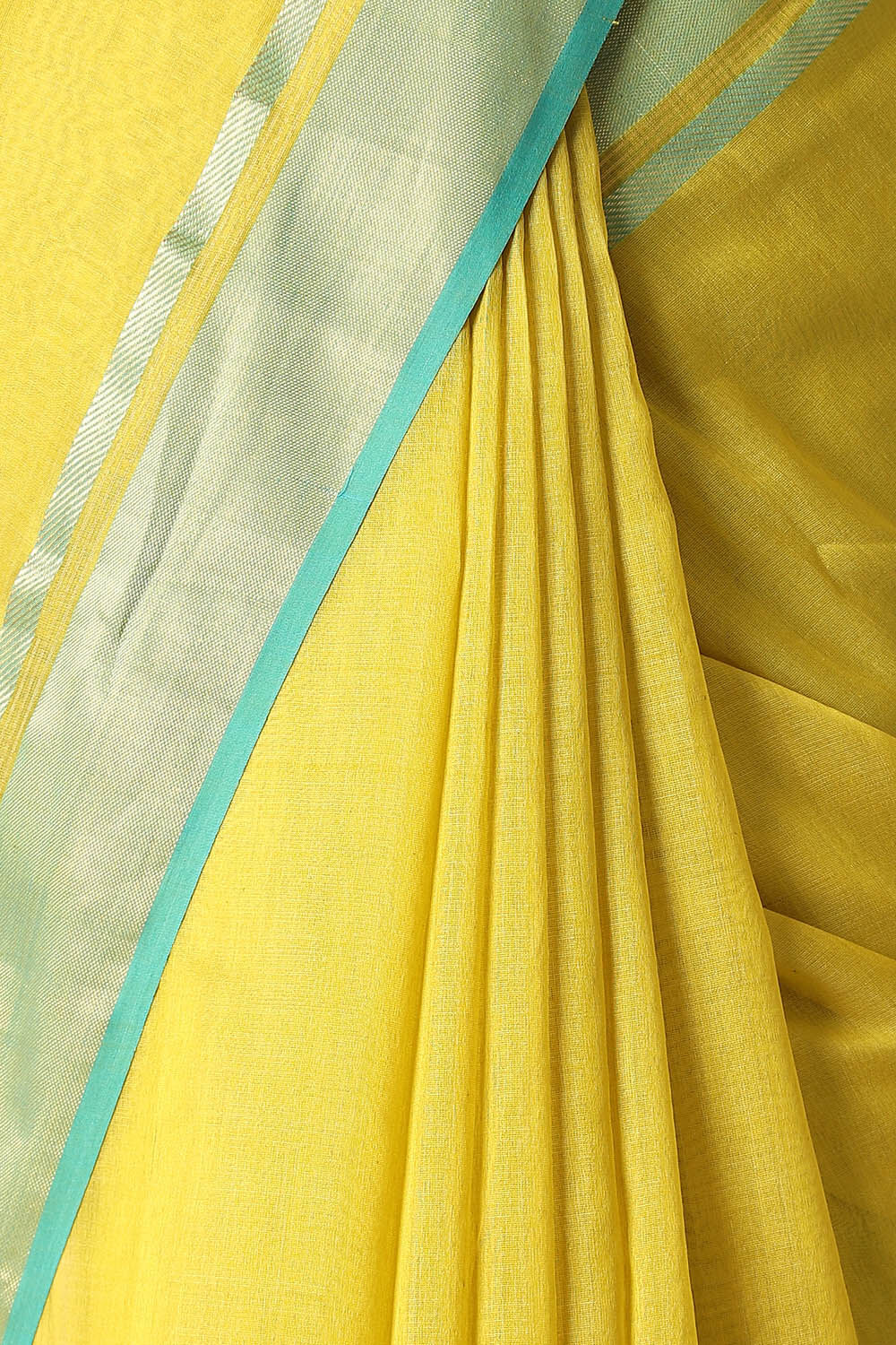 Yellow Pure Silk Cotton Maheswari Saree image number null