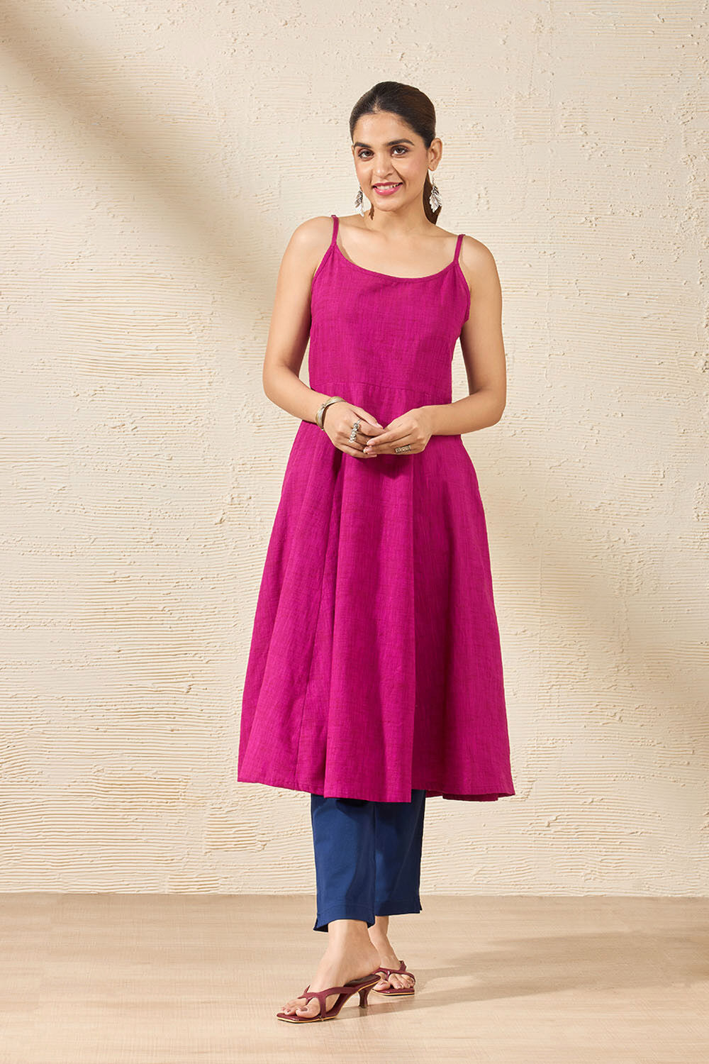 Blue Pure Cotton Woven Kurta Set image number null