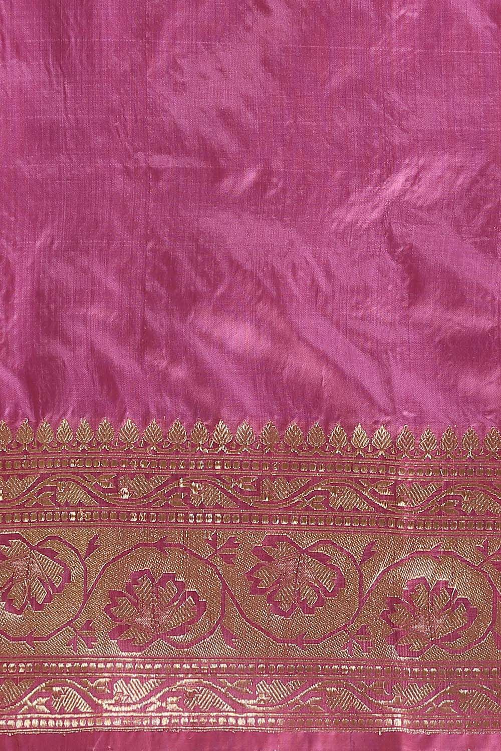 Purple Pure Silk Banarasi Saree image number null